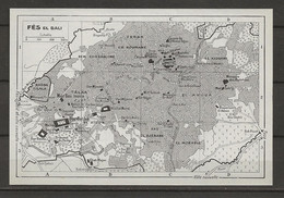 CARTE PLAN MAP 1954 MAGHREB MAROC MOROCCO - FES EL BALI - KASBA FILALA - TALAA - ZEKAK - ÉTAT MAJOR - DISPENSAIRE - Cartes Topographiques