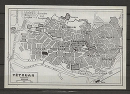 CARTE PLAN MAP 1954 MAGHREB MAROC MOROCCO - TÉTOUAN - VILLE NOUVELLE - TRANKATS - EL AIOUM - SOUIKA - Cartes Topographiques