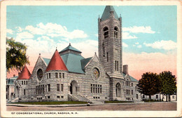 New Hampshire Nashua 1st Congregational Church 1920 Curteich - Nashua