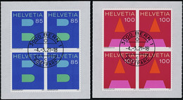 Suisse - 2021 - A + B Post - Viererblock - Ersttag Stempel ET - Oblitérés