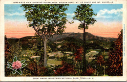 Tennessee Great Smoky Mountains Birds Eye View Showing Sugarlands Balsam Peak Mt Le Conye & Mt Guyot - Smokey Mountains