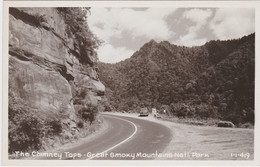 Tennessee Great Smoky Mountains The Chimney Tops Real Photo - Smokey Mountains