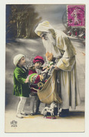 Carte Fantaisie NOEL - Père Noël Avec Enfants - Jouets Poupée Cheval à Roulette Ballon  Nounours... - Autres & Non Classés