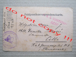 WW1 Feldpostkorrespondenzkarte / K. U. K. BRIEFZENSUR ARAD ( 1916 ) / To Cilli, Steiermark, Slovenia ... - Covers & Documents