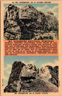 South Dakota Mount Rushmore Before And After Curteich - Mount Rushmore