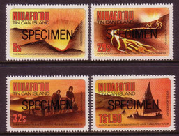 Tonga Niuafo'ou 1983 Specimen Set Showing Volcano Eruption On The Island In 1946 - Tonga (1970-...)