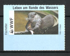 Reklamemarke Naturschutzverein (WWF), Leben Am Rande Des Wassers, Fischotter - Cinderellas