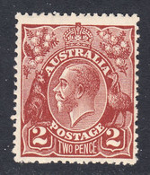 Australia 1926-30 Mint No Hinge, Red-brown, Wmk 7, Sc# ,SG 98 - Mint Stamps