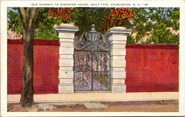 South Carolina Charleston Old Gateway To Simonton House Built 1776 - Charleston