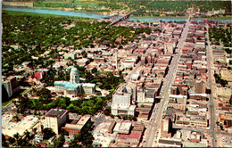 Kansas Topeka Aerial View Of State Capito,and Downtown Area 1959 - Topeka