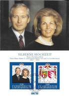 LIECHTENSTEIN 1992 - CARTE MAXIMUM BLOC FEUILLET PRINCE ET PRINCESSE, OBLITERATION 1ER JOUR VADUZ  1ER JUIN 1992, A VOIR - Lettres & Documents