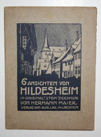 6 Ansichten Von Hildesheim In Original-Stein-Zeichnung. - Landkarten