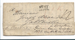 A-V106 /ÖSTERREICH - Lipra/Stry (Galizien) 1849 Nach Breslau - ...-1850 Vorphilatelie