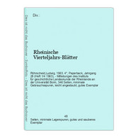 Rheinische Vierteljahrs-Blätter - Deutschland Gesamt