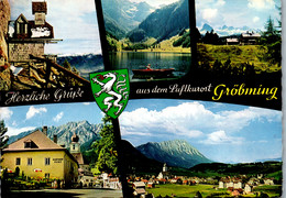 23549 - Steiermark - Gröbming , Gasthof Post , Kirchlein Am Stoderzinken , Schwarzensee , Grimming , Mehrbildkarte - Gel - Gröbming