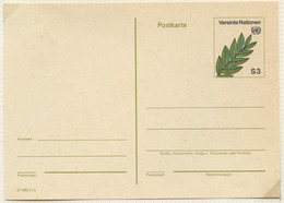 NU Vienne - Vereinte Nationen Entier Postal 1982 Y&T N°EP1982-01 - Michel N°GZS1982-01 *** - 3s Branche D'olivier - Cartas & Documentos