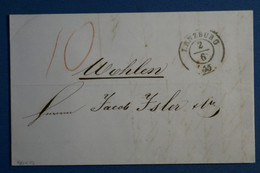 AL7 SUISSE  BELLE LETTRE 1855  LINZBURG  POUR WOHLEN ++ TAXE  ROUGE++  AFFRANCHISSEMENT PLAISANT - ...-1845 Precursores