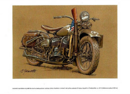 Czech Republic - 2015 - They Brought Freedom - Harley-Davidson Motorcycle - Special Signed Graphic Sheet - Lettres & Documents