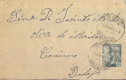 1943 , BADAJOZ , SOBRE CIRCULADO ENTRE DON BENITO Y OLIVA DE MÉRIDA - Cartas & Documentos