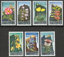 San Marino 1967 Flowers Nature Plants Flora Views Mt Titano Geograhpy Places Poppy Stamps MNH Michel 880-886 - Géographie