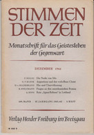 Stimmen Der Zeit. 87. Jahrgang, Dezember 1961. Monatsschrift Für Das Geistesleben Der Gegenwart. - Sonstige & Ohne Zuordnung