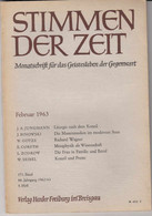 Stimmen Der Zeit. 88. Jahrgang, Februar 1963. Monatsschrift Für Das Geistesleben Der Gegenwart. - Sonstige & Ohne Zuordnung