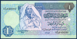 LIBYA LIBYE LIBYEN 1 DINAR P-59a  Muammar Al-Ghaddafi - Mawlai Muhammad Mosque, Tripolis 1993 UNC - Libië