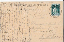 Portugal & Marcofilia, Bussaco. Uma Galeria Do Palace Hotel, Foz Do Douro 1918 (7252) - Lettres & Documents