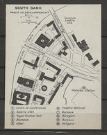CARTE PLAN LONDRES MAP LONDON 1957 - SOUTH BANK DEVELOPMENT PROJECT - Cartes Topographiques