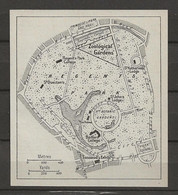 CARTE PLAN LONDRES MAP LONDON 1957 - ZOOLOGICAL GARDENS - TUSSAUD'S EXHIB - BOTANIC GARDEN - Cartes Topographiques