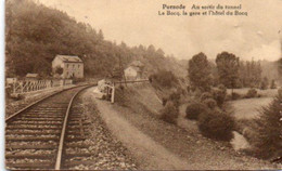 Purnode Au Sortir Du Tunnel La Gare Et L'hotel Du Bocq Voyagé En 1934 - Yvoir