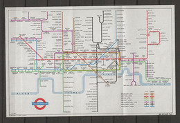 CARTE PLAN LONDRES MAP LONDON 1957 - LONDON TRANSPORT - MÉTRO - Cartes Topographiques