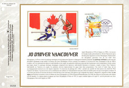 " J.O. D'HIVER DE VANCOUVER " Sur Feuillet CEF 1er Jour Sur Soie De 2010. N° YT 4436 4437 FDC - Invierno 2010: Vancouver