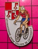 313G Pin's Pins / Beau Et Rare / THEME : SPORTS / CYCLISME CLUB UNION LUTTERBACH Grand Pin's - Cyclisme