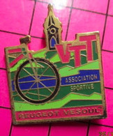 313G Pin's Pins / Beau Et Rare / THEME : SPORTS / CYCLISME VTT ASSOCIATION SPORTIVE PEUGEOT VESOUL - Cyclisme