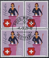 Suisse - 2021 - Frauenstimmrecht - Viererblock - Ersttag Stempel ET - Usati