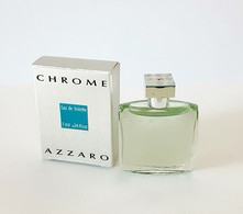 Miniatures De Parfum  CHROME  De AZZARO   EDT   7  Ml  + BOITE - Miniatures Hommes (avec Boite)