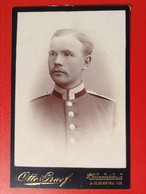 Foto CDV Oldenburg Soldat Osternburg Otto Graef Photograph Ca. 1900 - Divise