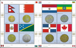 2012 UNO New York  Mi. 1294-1301**MNH   Flaggen Und Münzen Der Mitgliedstaaten - Ungebraucht