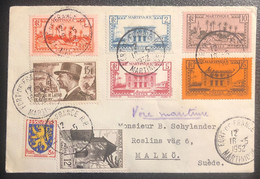 Martinique Lettre 1952 Mixte Timbres France + Martinique Pour Malmö En Suëde TTB - Lettres & Documents