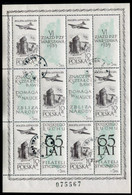 POLAND 1959 Anniversary Of Philatelic Movement Sheetlet Used.  Michel 1101 Kb I - Blocs & Hojas