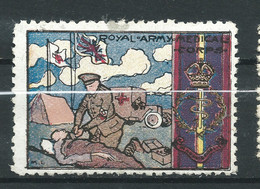 FRANCE VIGNETTE DELANDRE England : Royal Medical Corps WWI Ww1 Cinderella Poster Stamp War 1914 1918 - Military Heritage