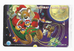 JAPON CARTE HIGHWAY CARD PERE NOEL - Christmas