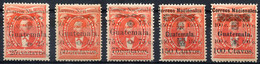 GUATEMALA 1886 - Sc.26-30 (Mi.26-30, Yv.27-31) MH (all VF) - Guatemala