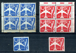 US Air Mail 1958-60 - Sc.C51-52+C60-61 (Mi.732-733 A+C) MNH (postfrisch) Perfect (VF) - 2b. 1941-1960 Nuevos