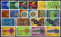 ICELAND -  Europa CEPT - 1960-69 (10 Sets) MNH (postfrisch) VF (perfect) - Nuevos