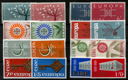 IRELAND -  Europa CEPT 1962-69 (8 Sets) MNH (postfrisch) VF (perfect) - Unused Stamps