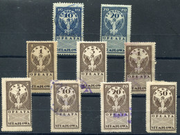 1920 General Edition Perf. #12-13, 16-22 Mix - Fiscale Zegels