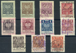 1932 General Zloty Issue #100-110 Compl. Set Used (2 MNH) All VF - Fiscaux