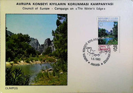 ► Carte Maximum Card 1983 - Turquie Ankara - Council Of Europe - Campaign On The Water Edge - Cartoline Maximum